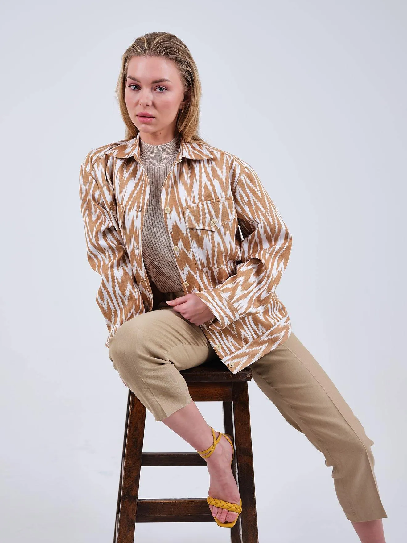 100% Cotton Oversized Ikat Jacket "Sharp as a Tack"