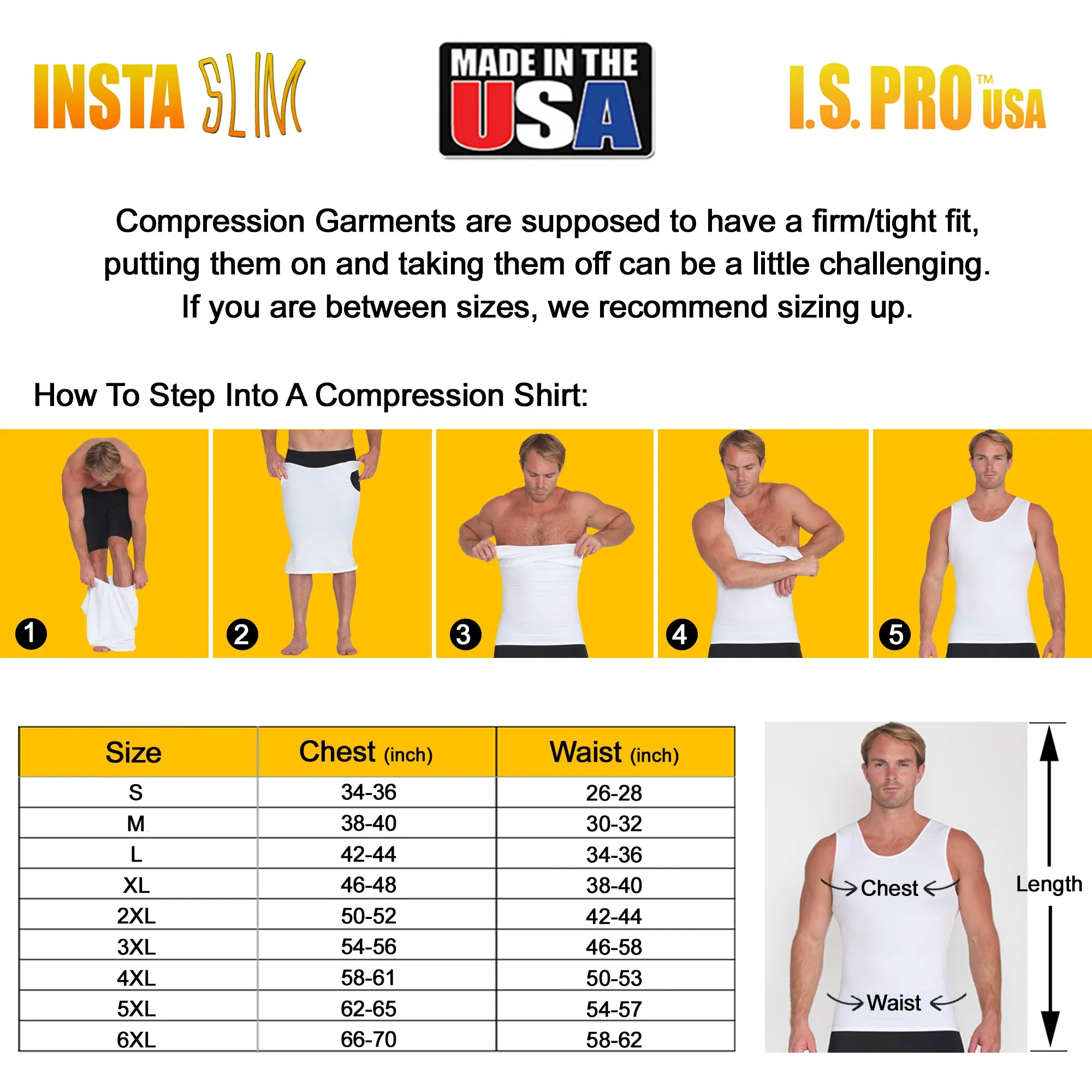 3-Pack Insta Slim Compression Muscle Tank MS0003