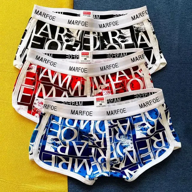 3pcs Letter Pattern Breathable Boxer