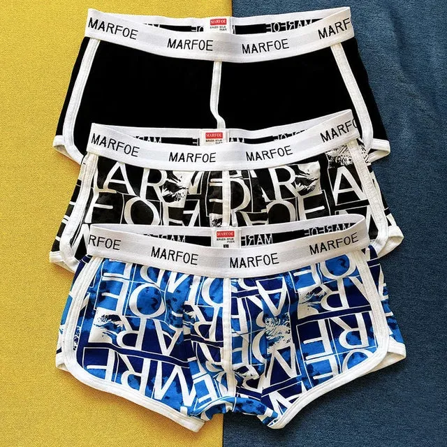 3pcs Letter Pattern Breathable Boxer