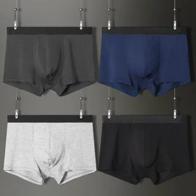 4 pack Men's Boxer Male Underwear Boxer Breathable Men Boxers Print Underpants Comfortable Trunks