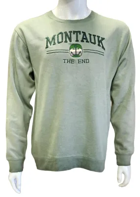 Adult Montauk The End Anchor Embroidered Pullover Crewneck