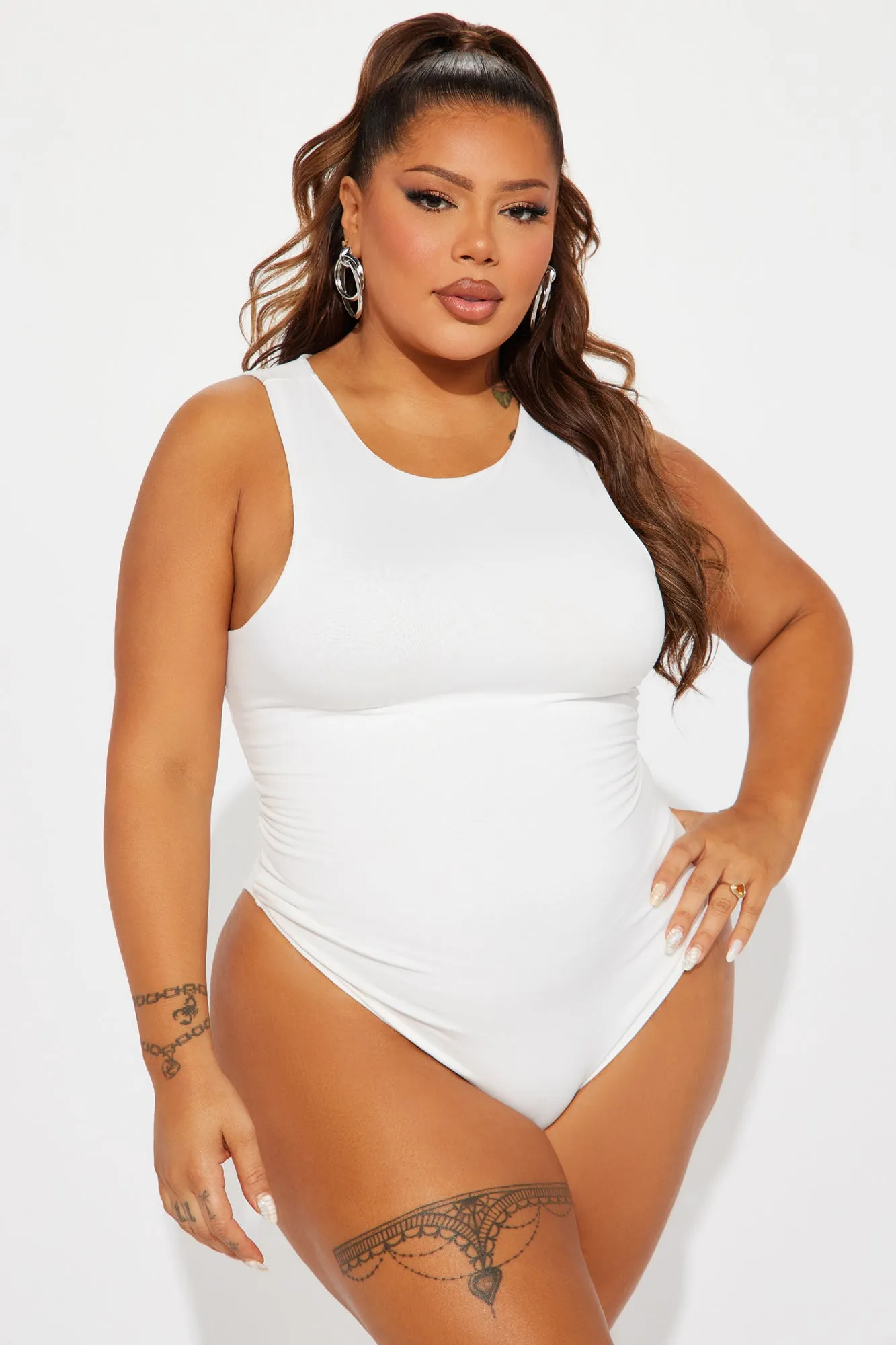 Aimee Double Lined Bodysuit - Off White