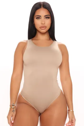 Aimee Double Lined Bodysuit - Taupe