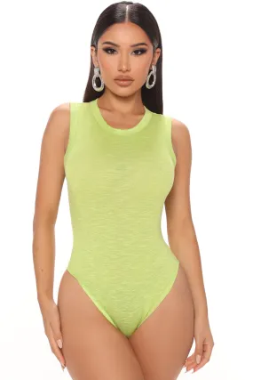 Alana Sleeveless Bodysuit - Lime