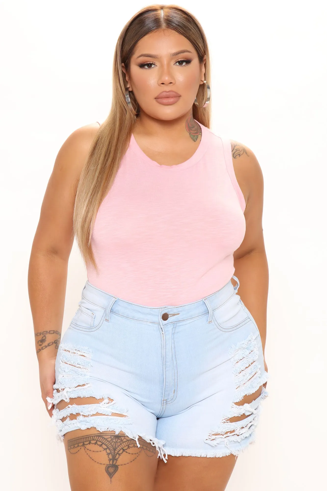 Alana Sleeveless Bodysuit - Pink