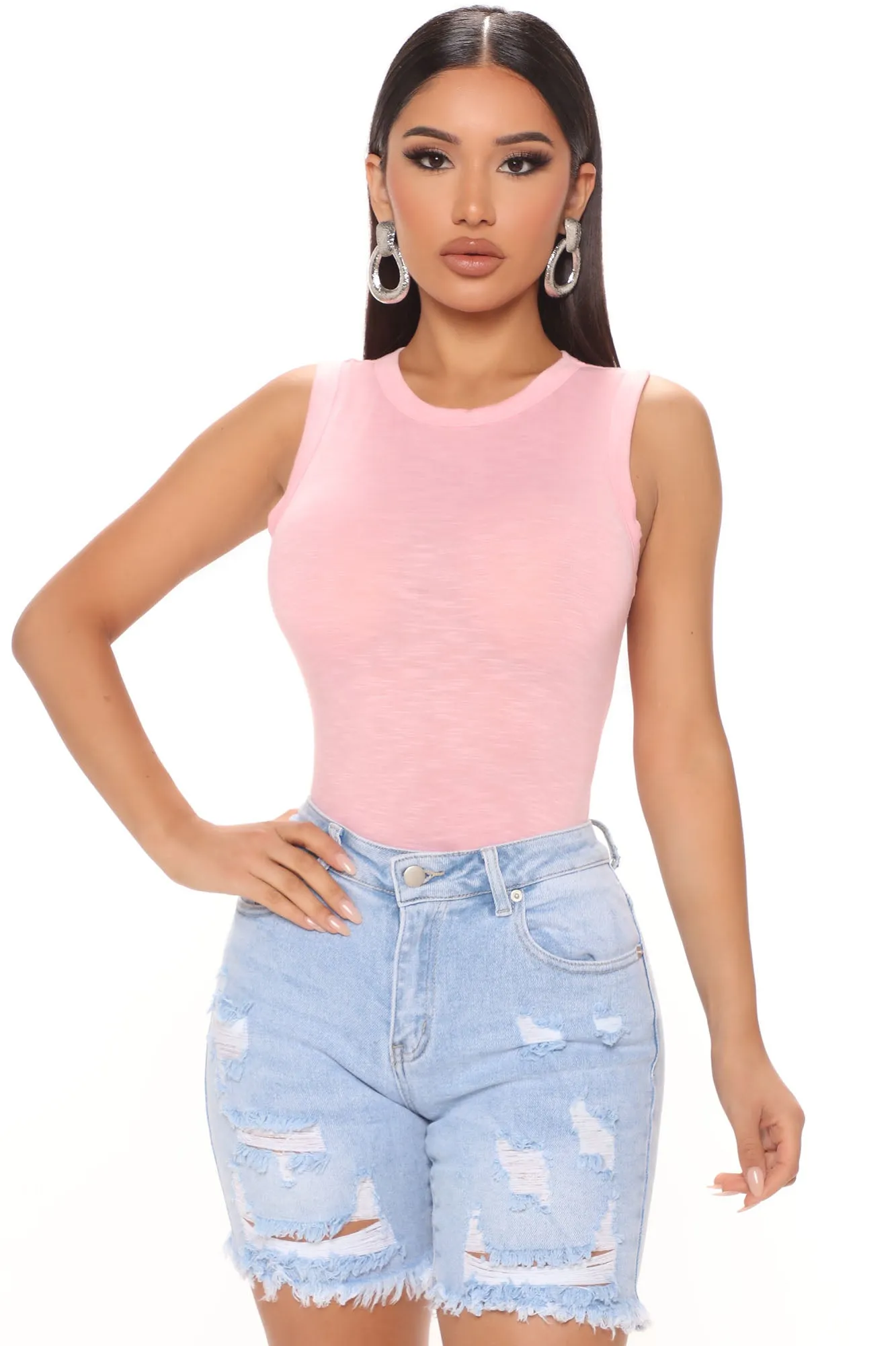 Alana Sleeveless Bodysuit - Pink