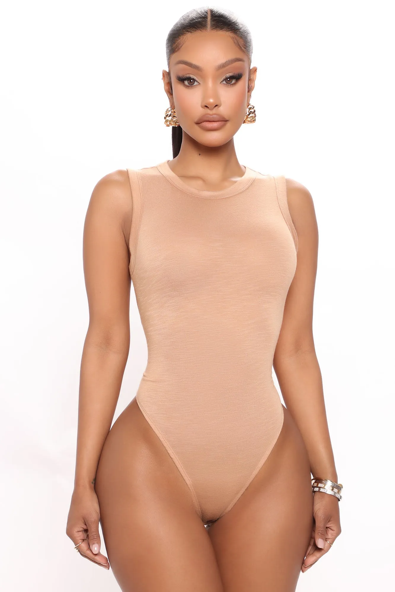 Alana Sleeveless Bodysuit - Taupe