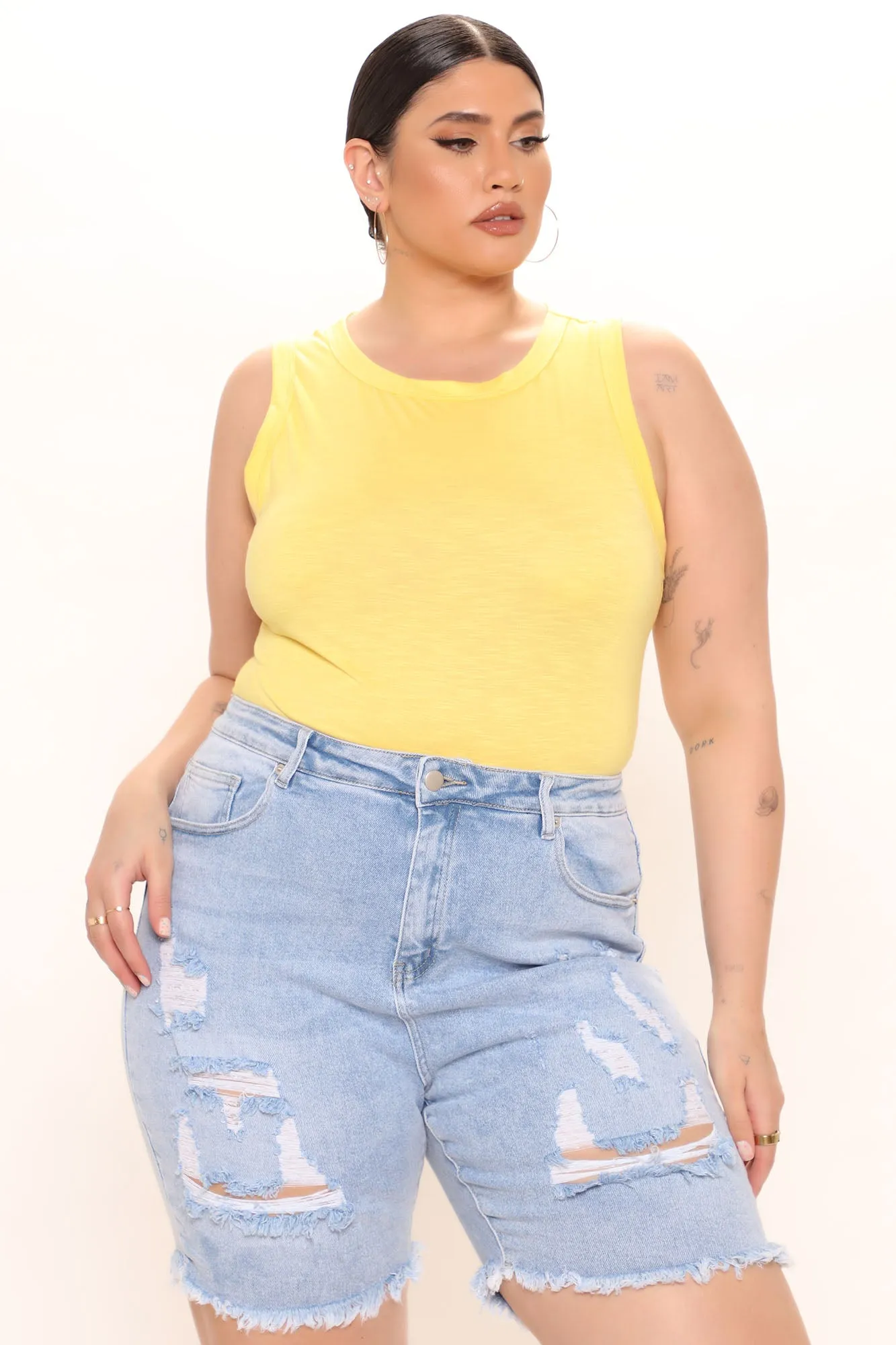 Alana Sleeveless Bodysuit - Yellow