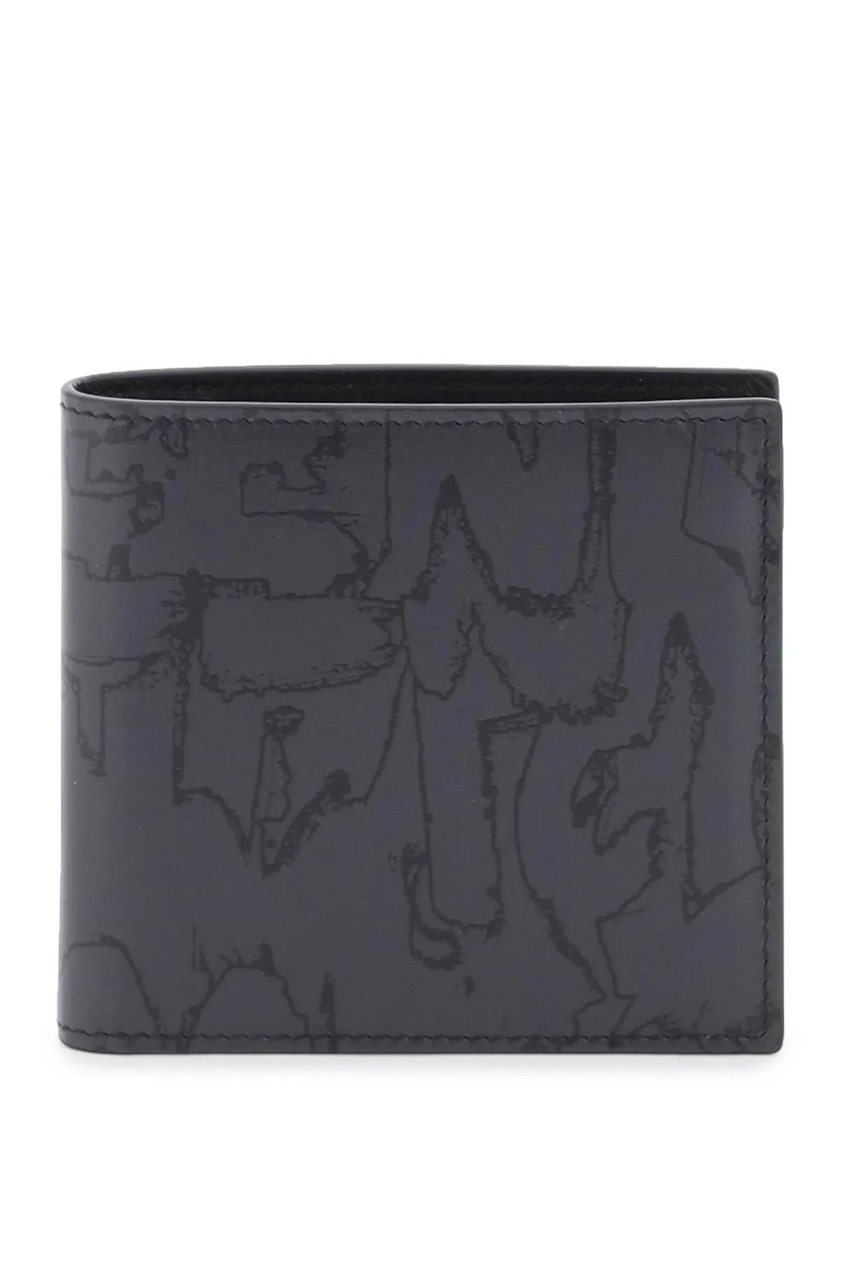 Alexander mcqueen graffiti bi-fold wallet