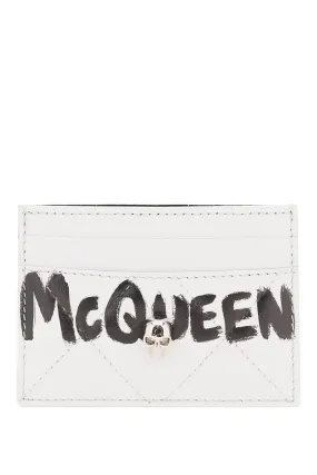 Alexander mcqueen 'mcqueen graffiti' cardholder with skull