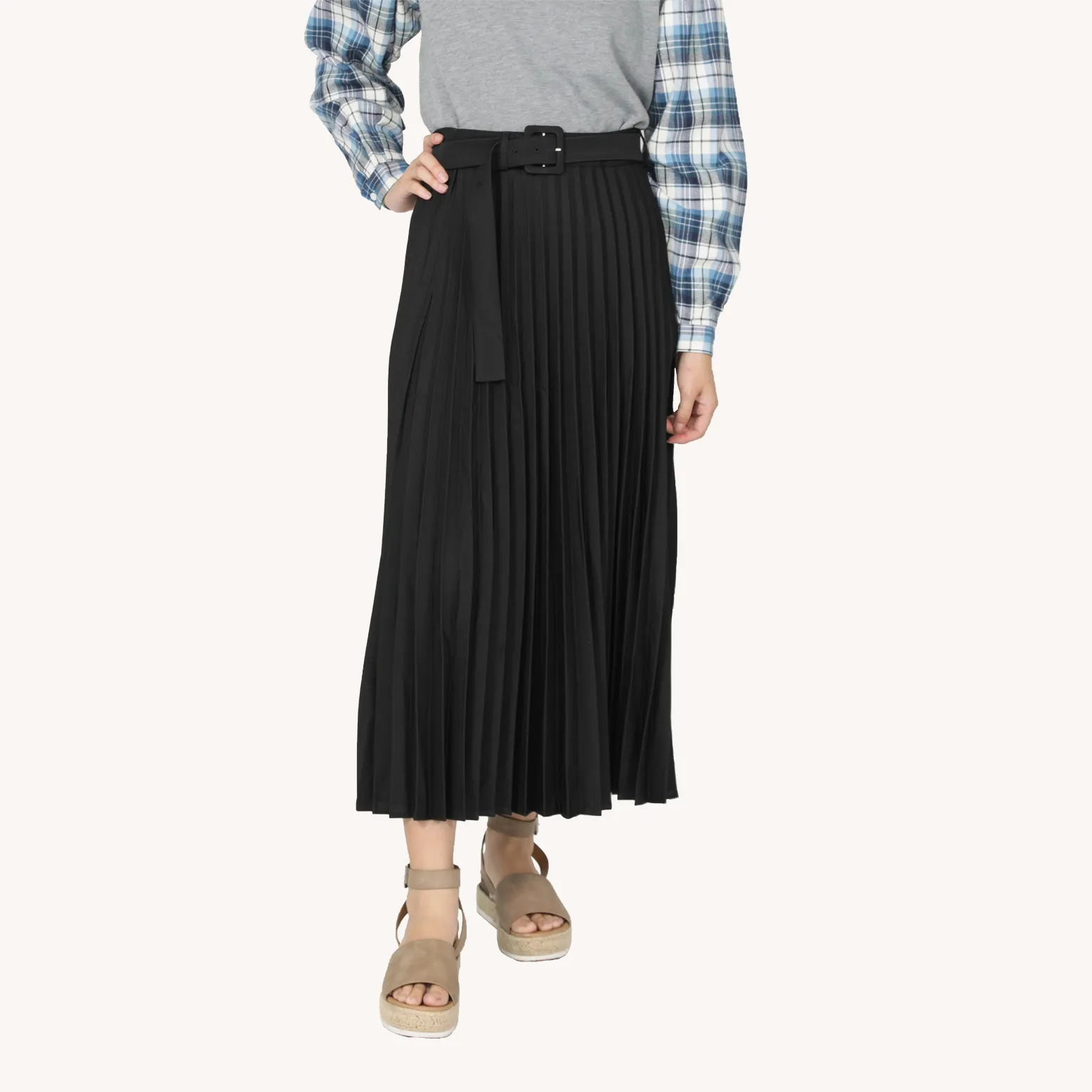 All Pleated H Line Skirt