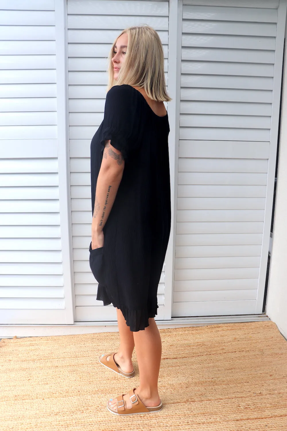 Aloha Dress In Plain Black