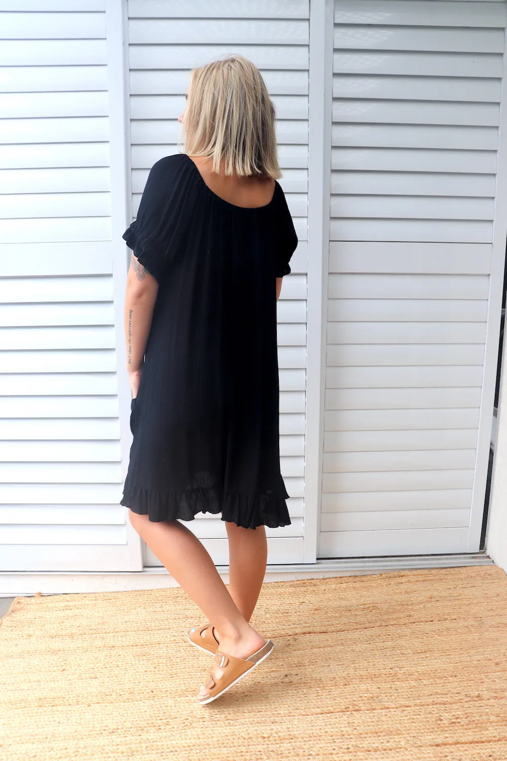 Aloha Dress In Plain Black