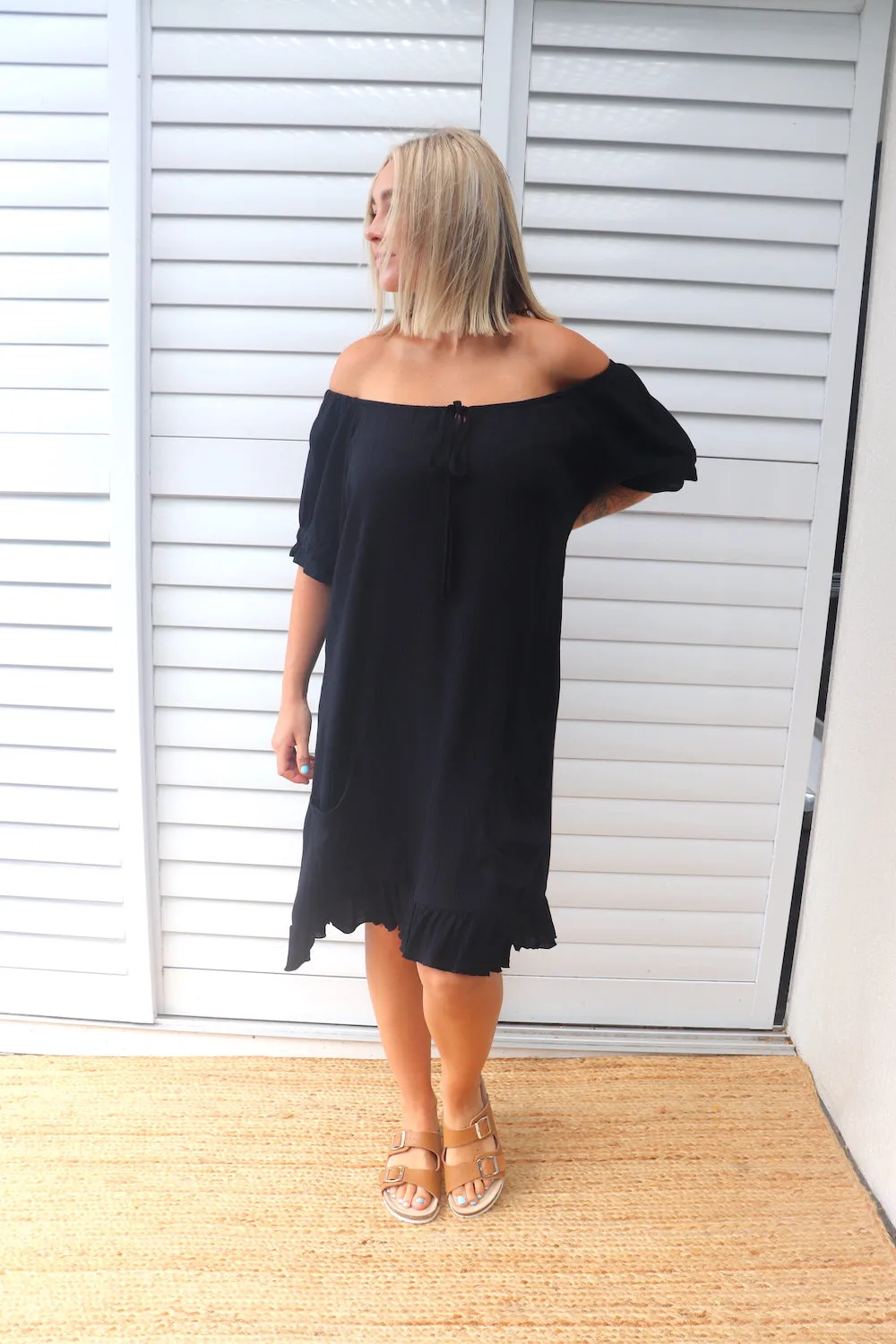 Aloha Dress In Plain Black