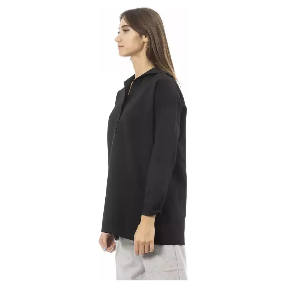 Alpha Studio Black Polypropylene Women Sweater