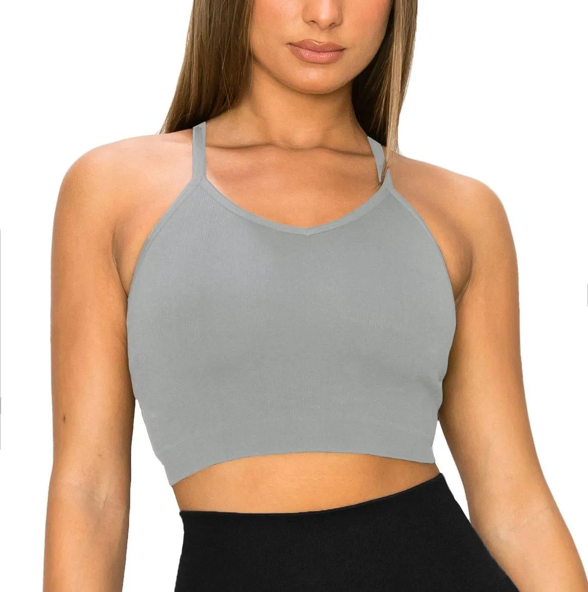 ALWAYS Women's Seamless Tank Top – Active Y Racer Back Crop Top for Women  Y Racer Back