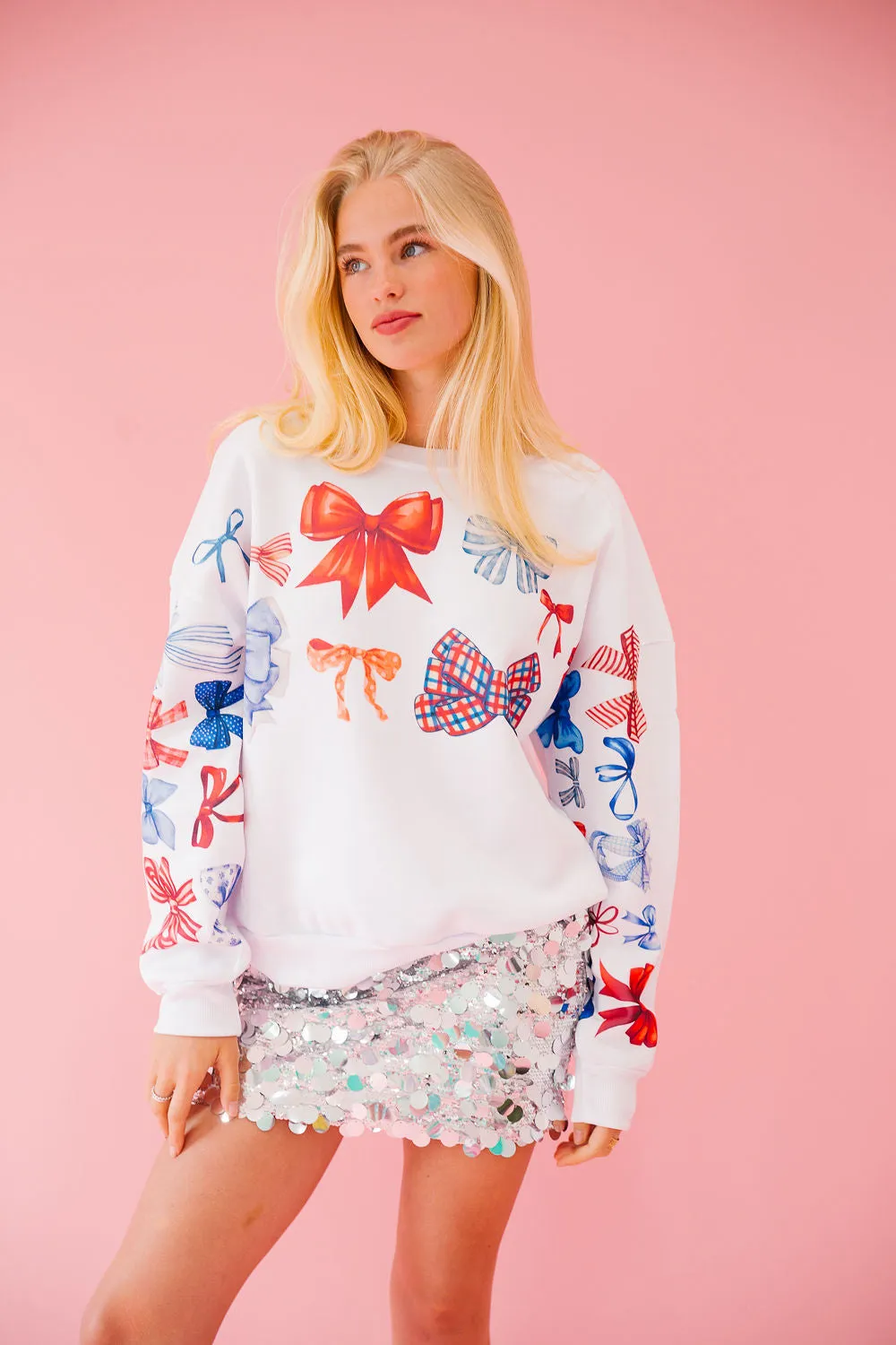 AMERICAN BOW PRINT PULLOVER