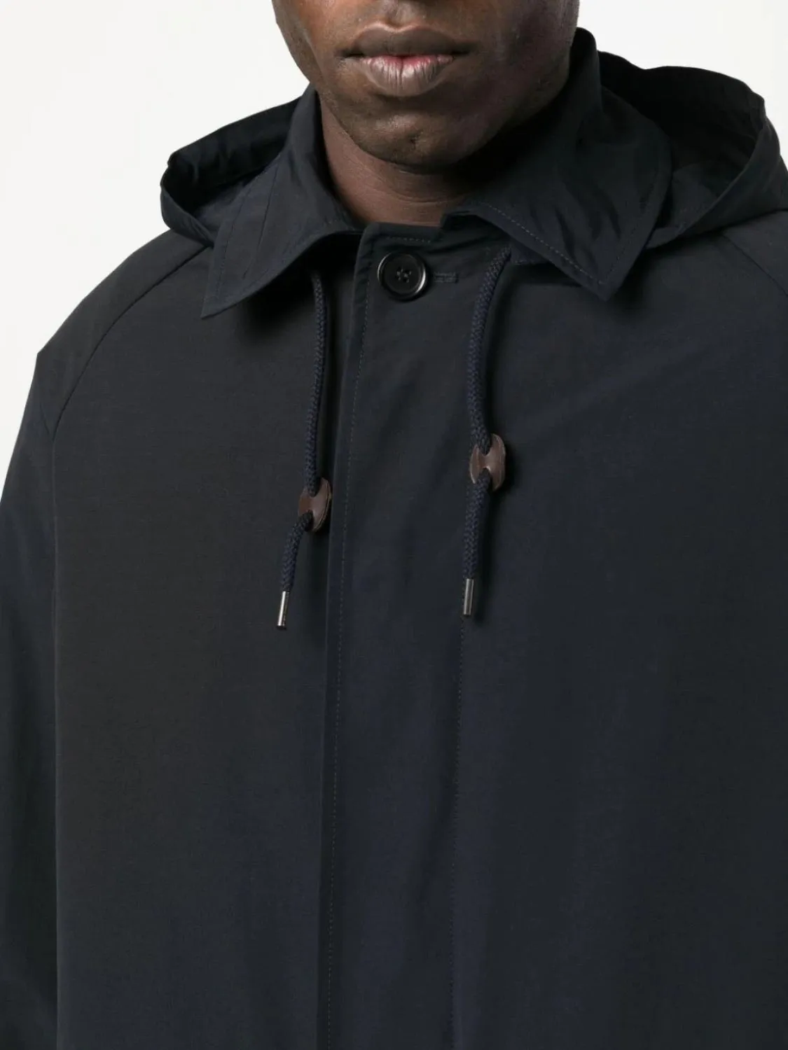 Aspesi Hooded Long-Sleeve Raincoat Parka