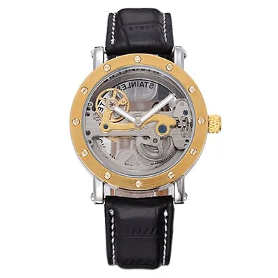 Automatic Golden Bridge Leather Strap