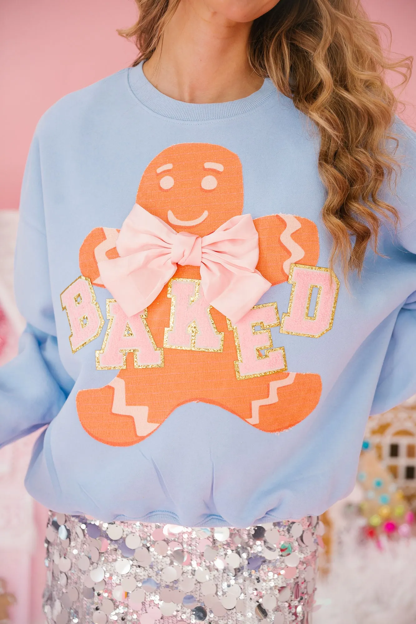 BAKED GINGERBREAD BLUE PULLOVER