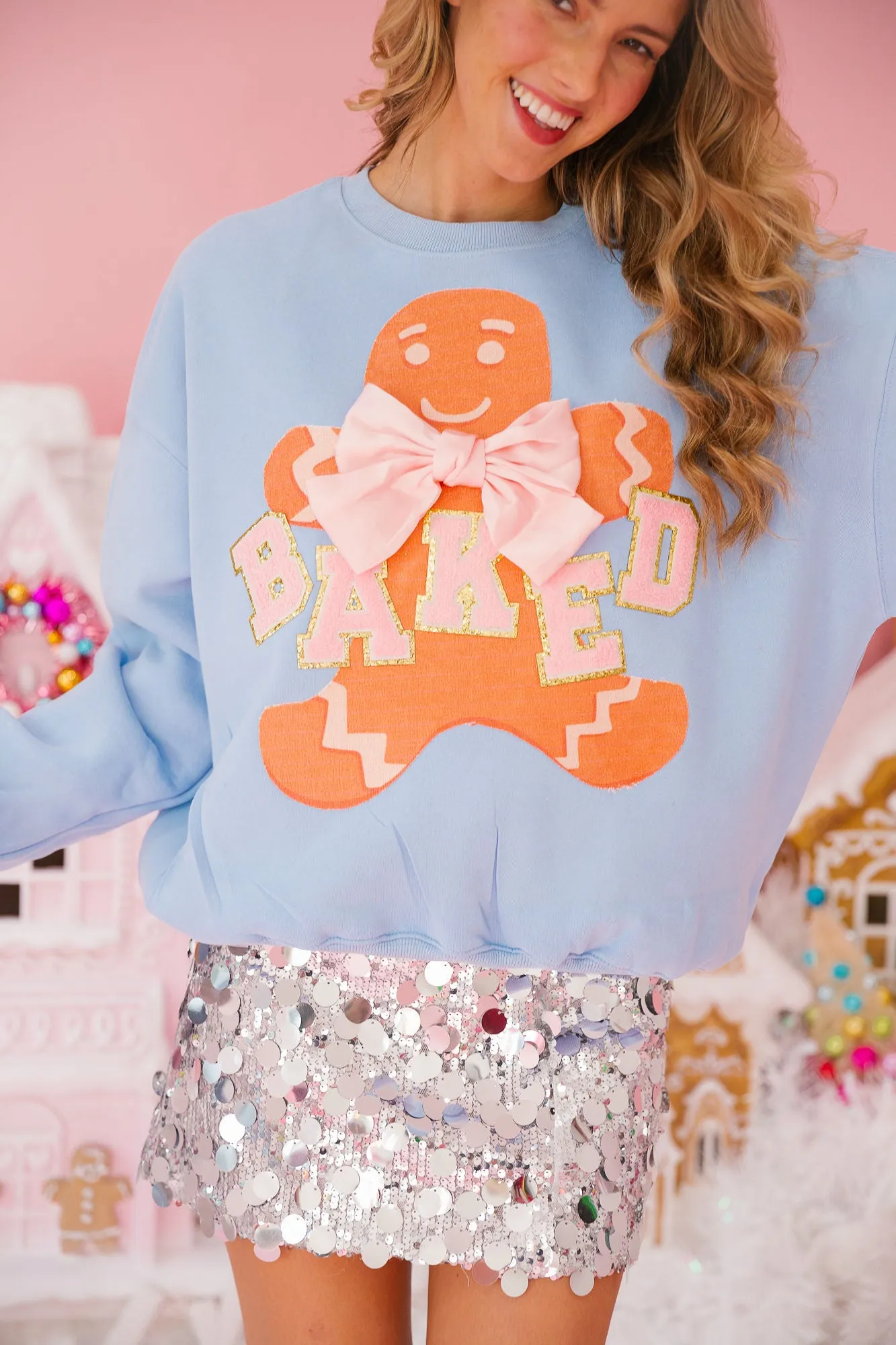 BAKED GINGERBREAD BLUE PULLOVER