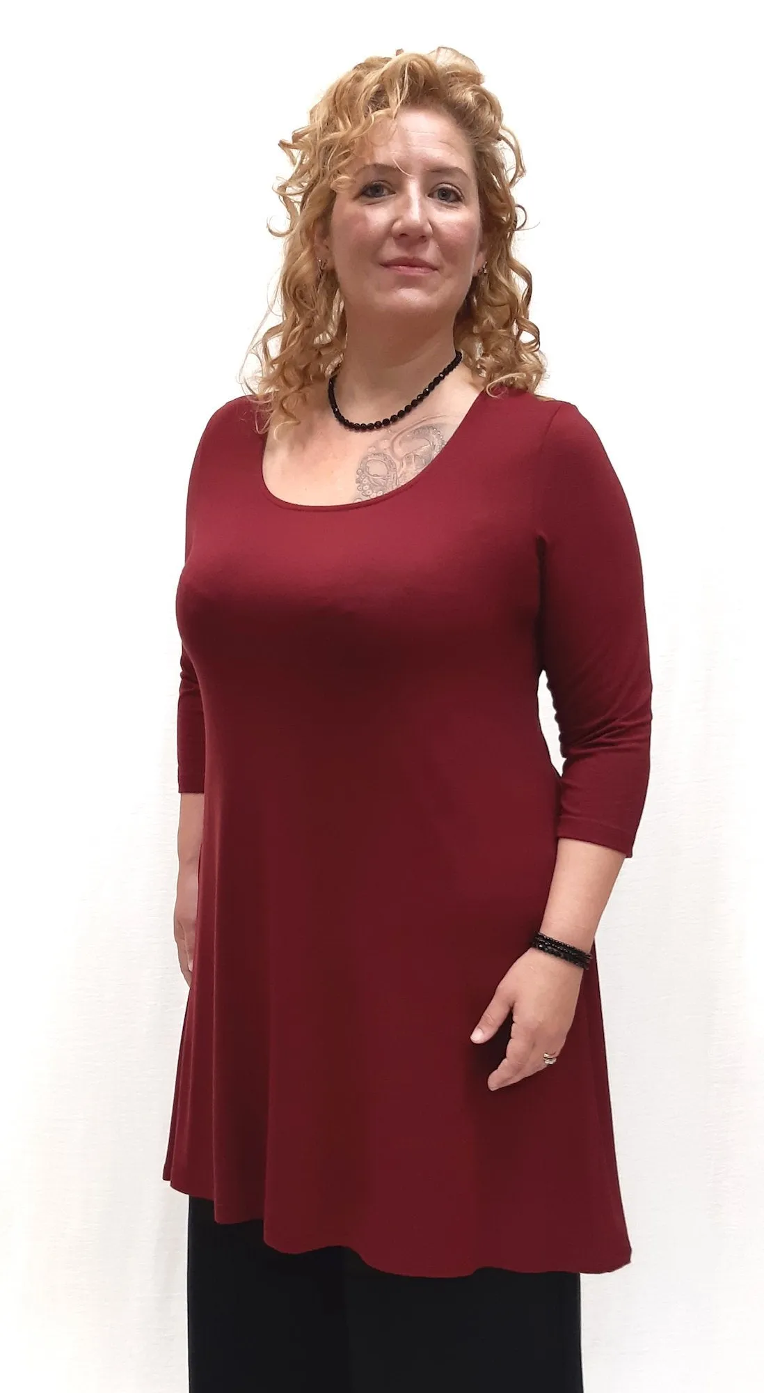 Bamboo 3/4 Slv Long Tunic