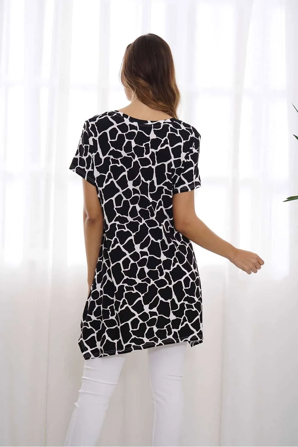 Bamboo Giraffe Print Tunic