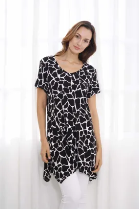 Bamboo Giraffe Print Tunic