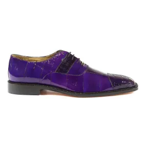 Belvedere Mare in Purple Genuine Ostrich & Eel Oxfords