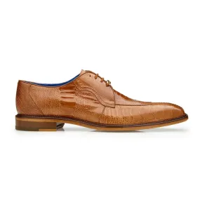 Belvedere Siena in Burned Amber Genuine Ostrich Leg Oxfords