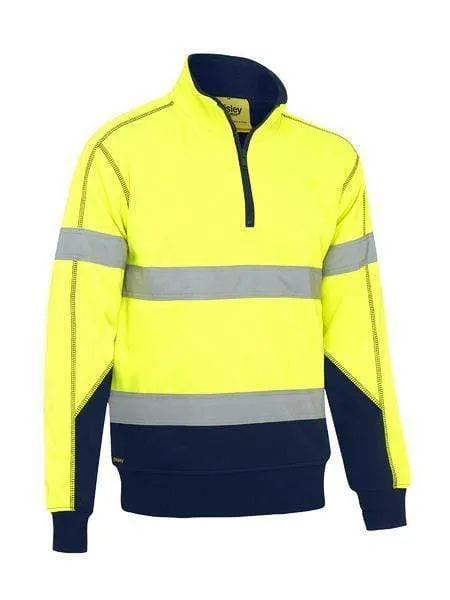 Bisley Taped Hi Vis Fleece Pullover With Sherpa BK6987T