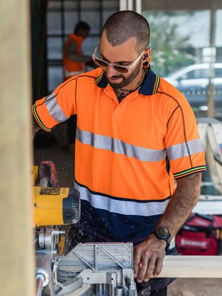 Bisley Taped Hi Vis Polyester Mesh Polo (BK1219T)