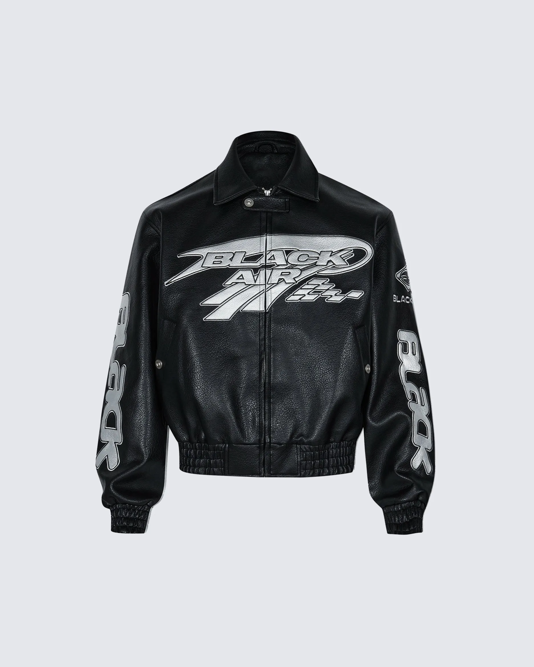 Black and Silver Techwear Bomber Jacket