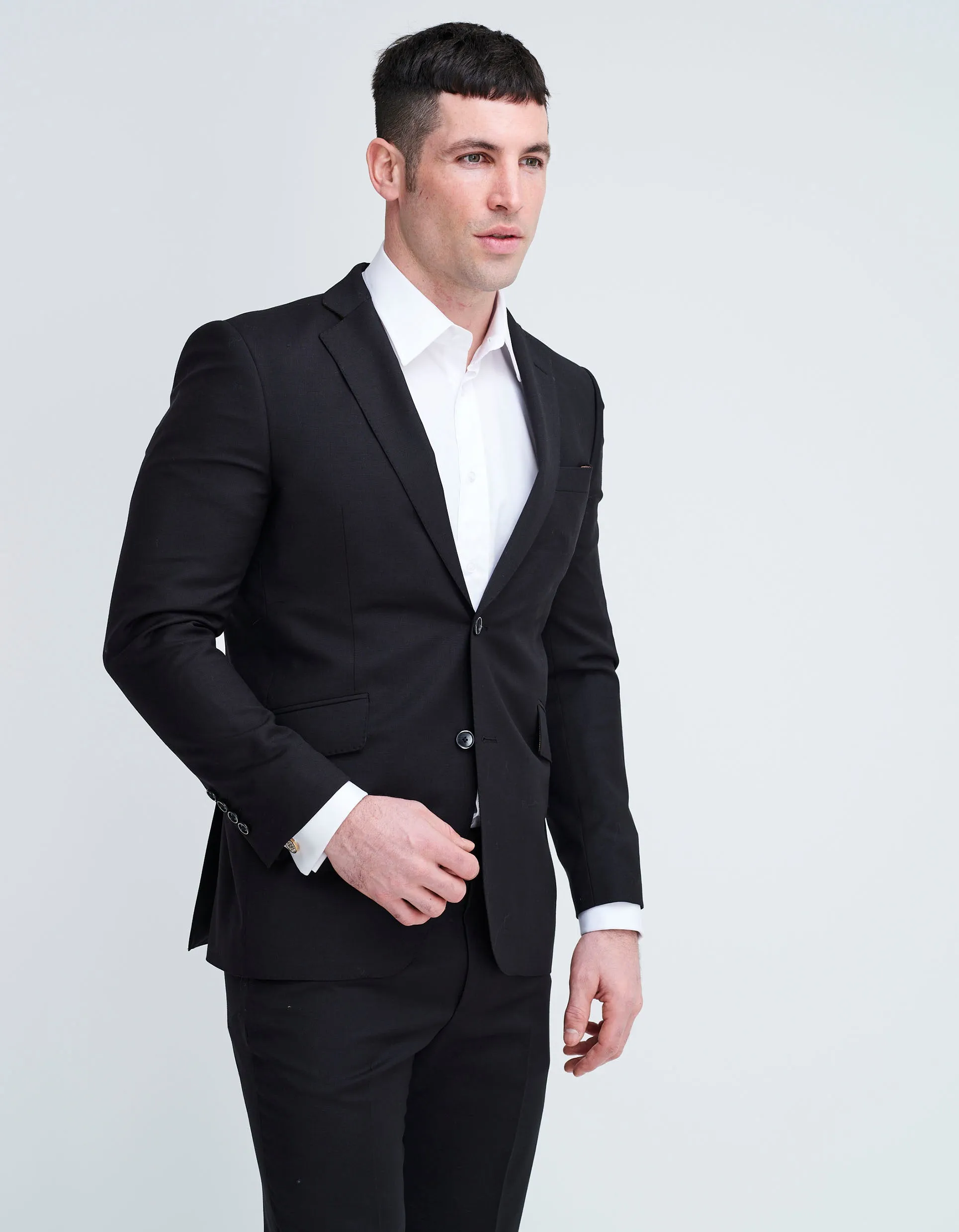 Black Mohair 2 Piece Suit