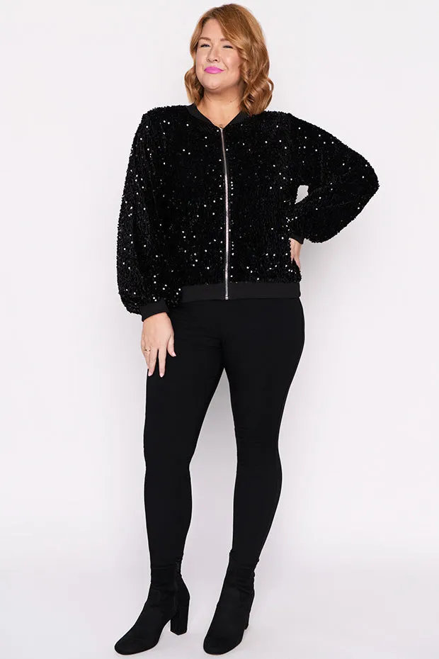 Bling Black Sequins Jacket