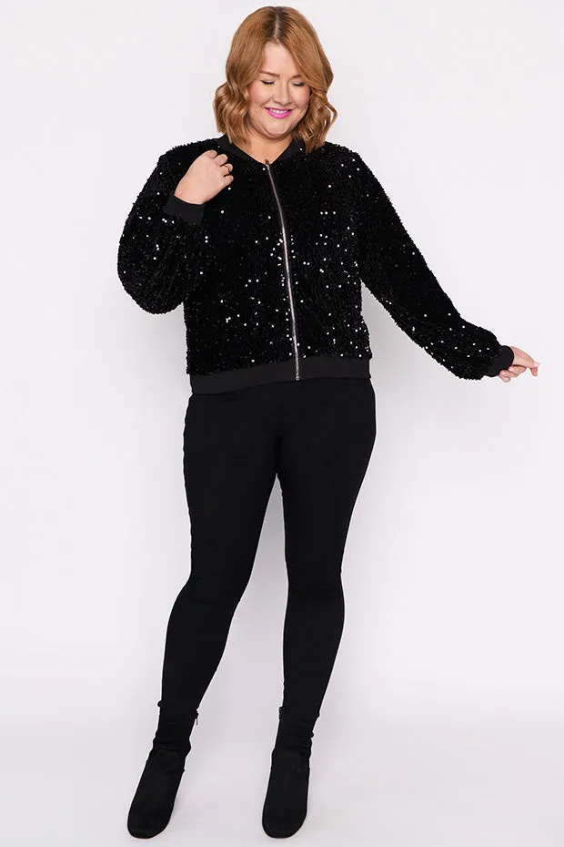 Bling Black Sequins Jacket