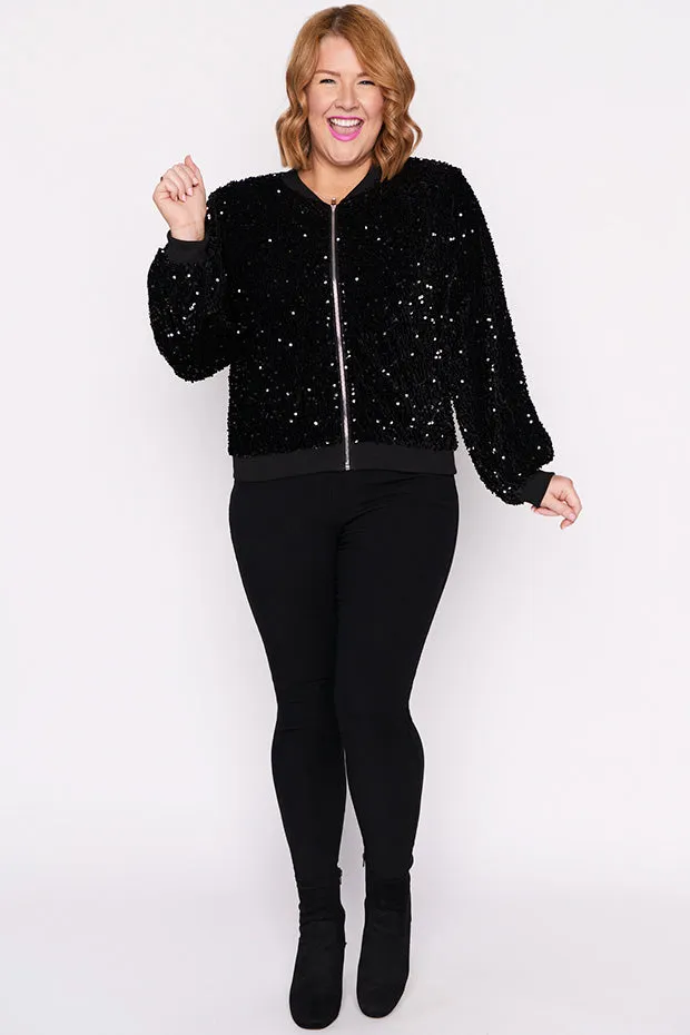 Bling Black Sequins Jacket