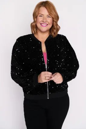 Bling Black Sequins Jacket