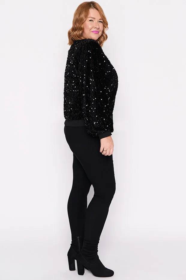 Bling Black Sequins Jacket