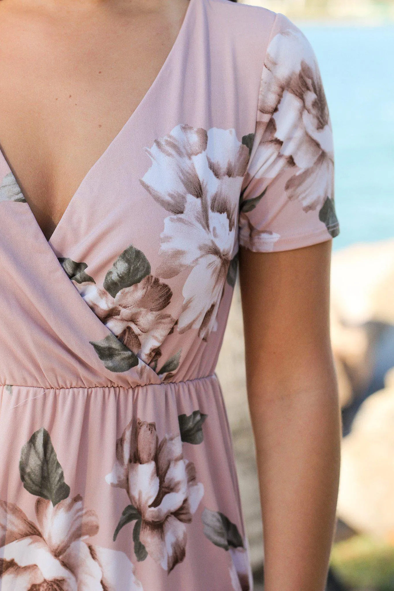 Blush Floral High Low Dress