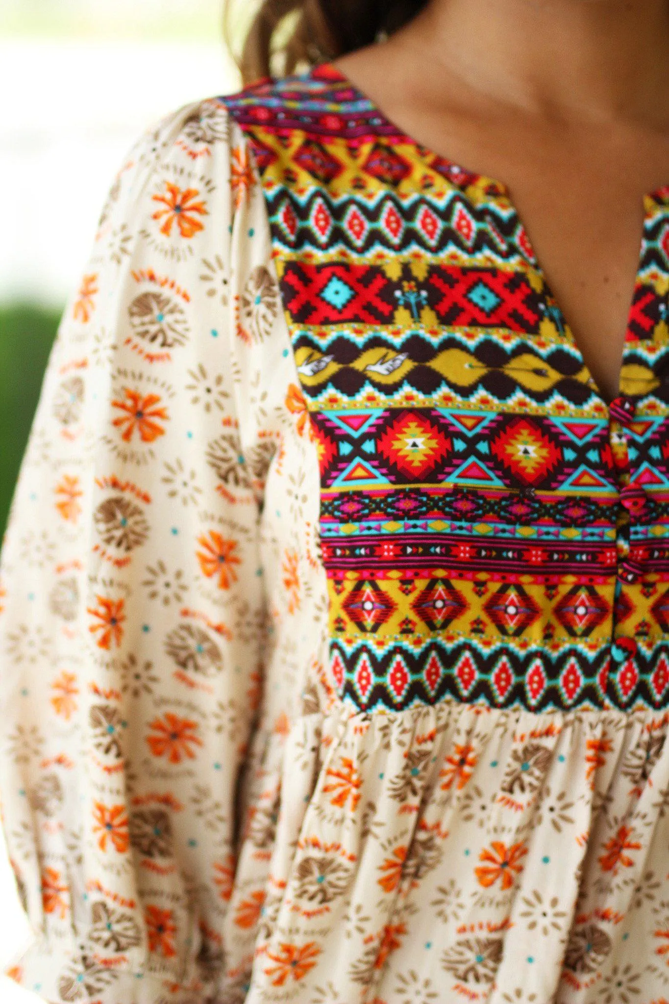 Boho Printed Short Dress