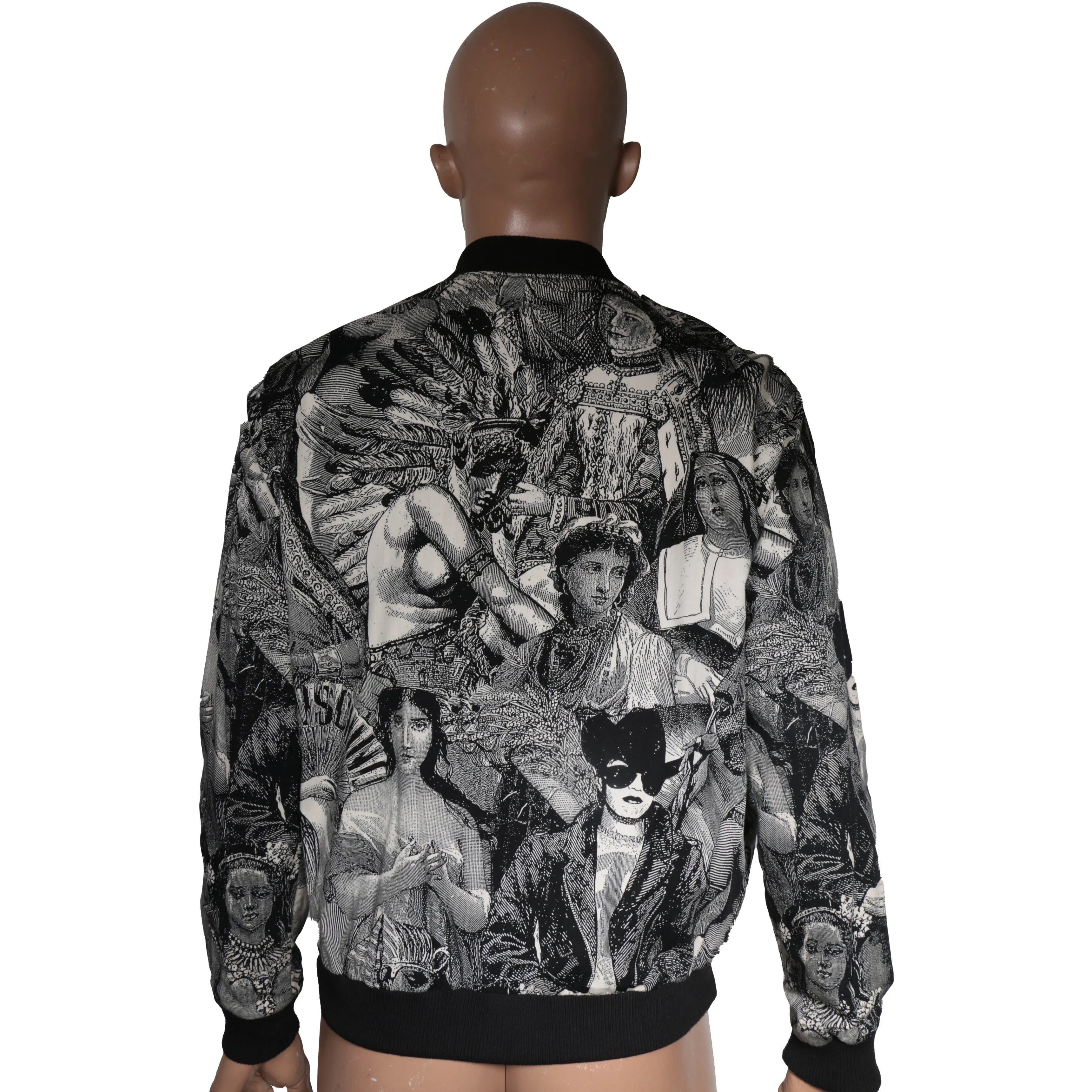 Bomber Jacket with historical image prints