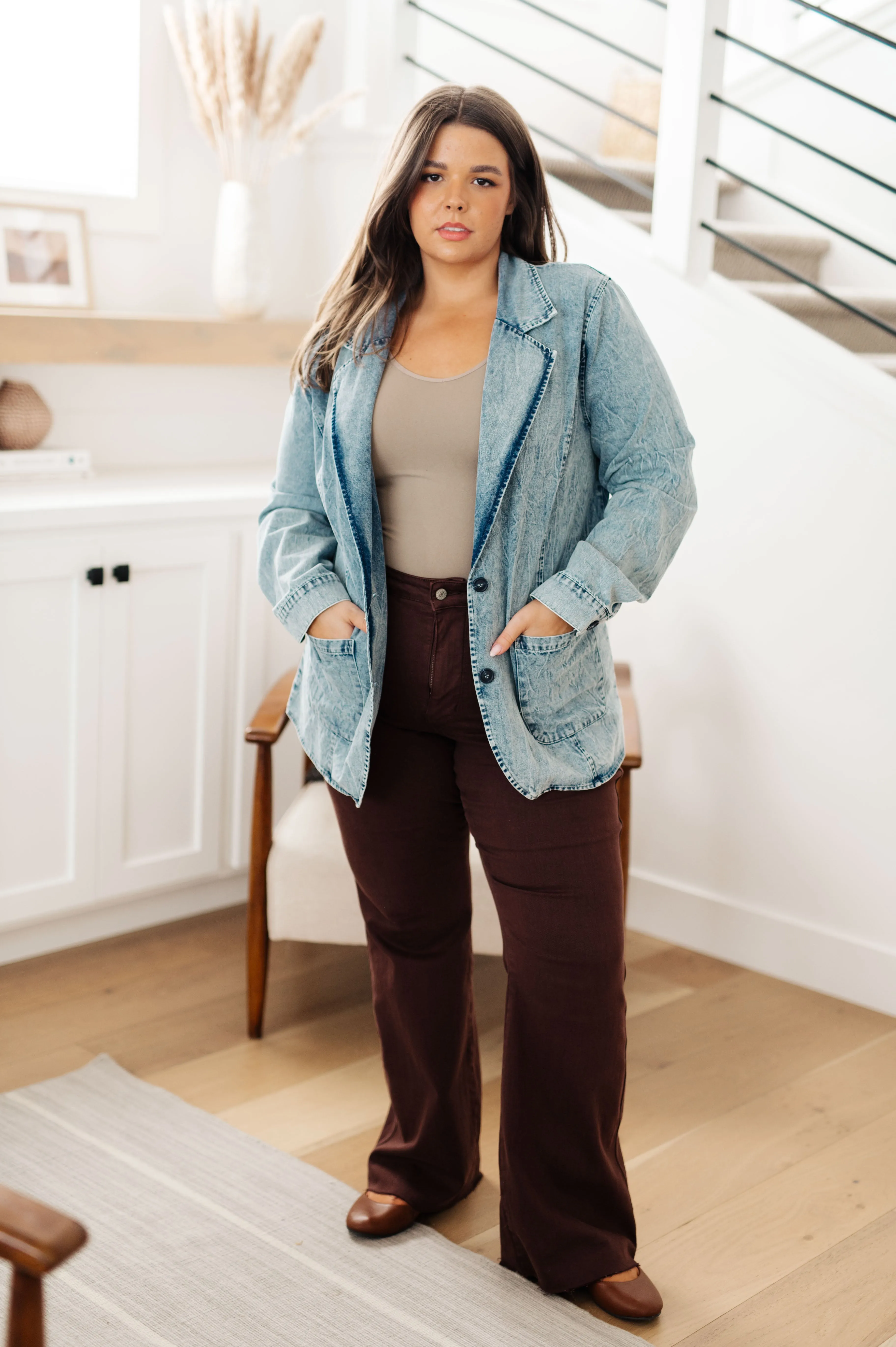 Business Brunch Denim Blazer - Bibi