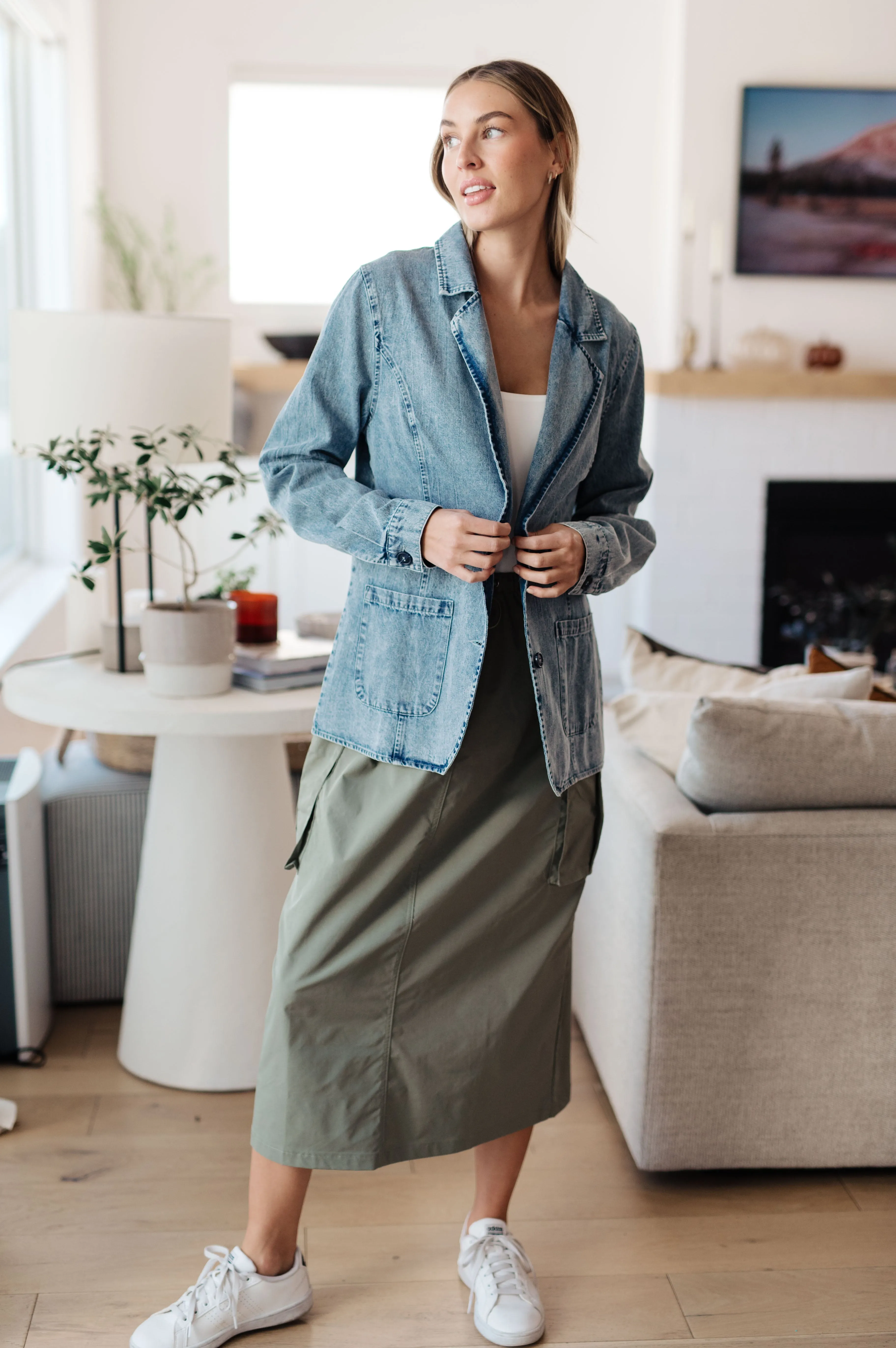 Business Brunch Denim Blazer - Bibi