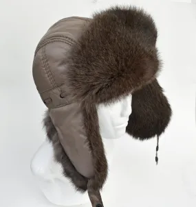 BY ORDER Rabbit Fur Hat, Aviator Hat, Man Fur hat, Fur Ear Flap Hat, Trapper Hat, Ushanka, Russian Hat, Ski Hat, Fur Hat Ear Flaps, Men