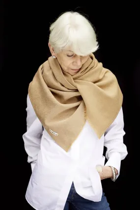 Camel Fine Wool Scarf