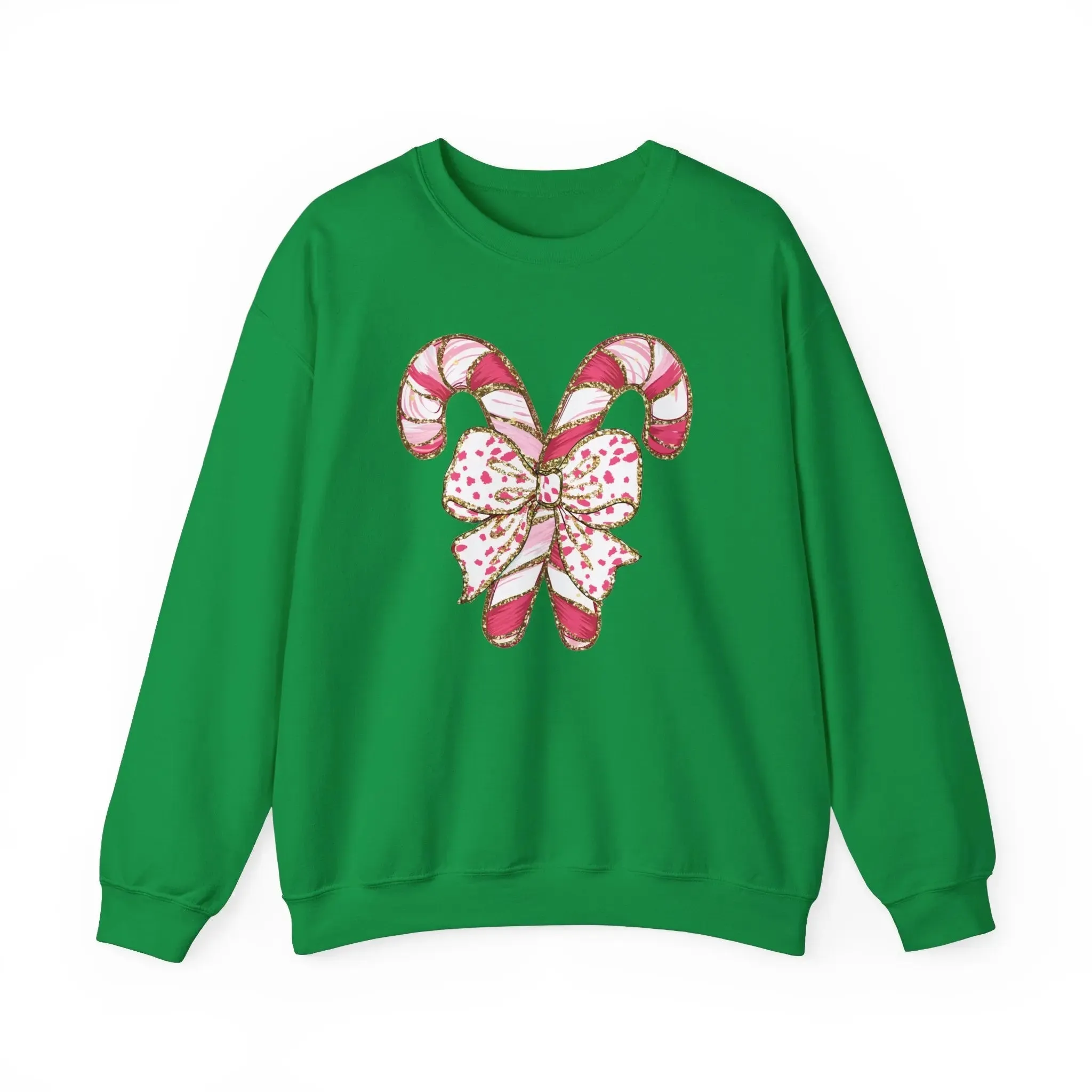 Candy Cane Womenswear Christmas Crewneck Cotton Sweatshirt