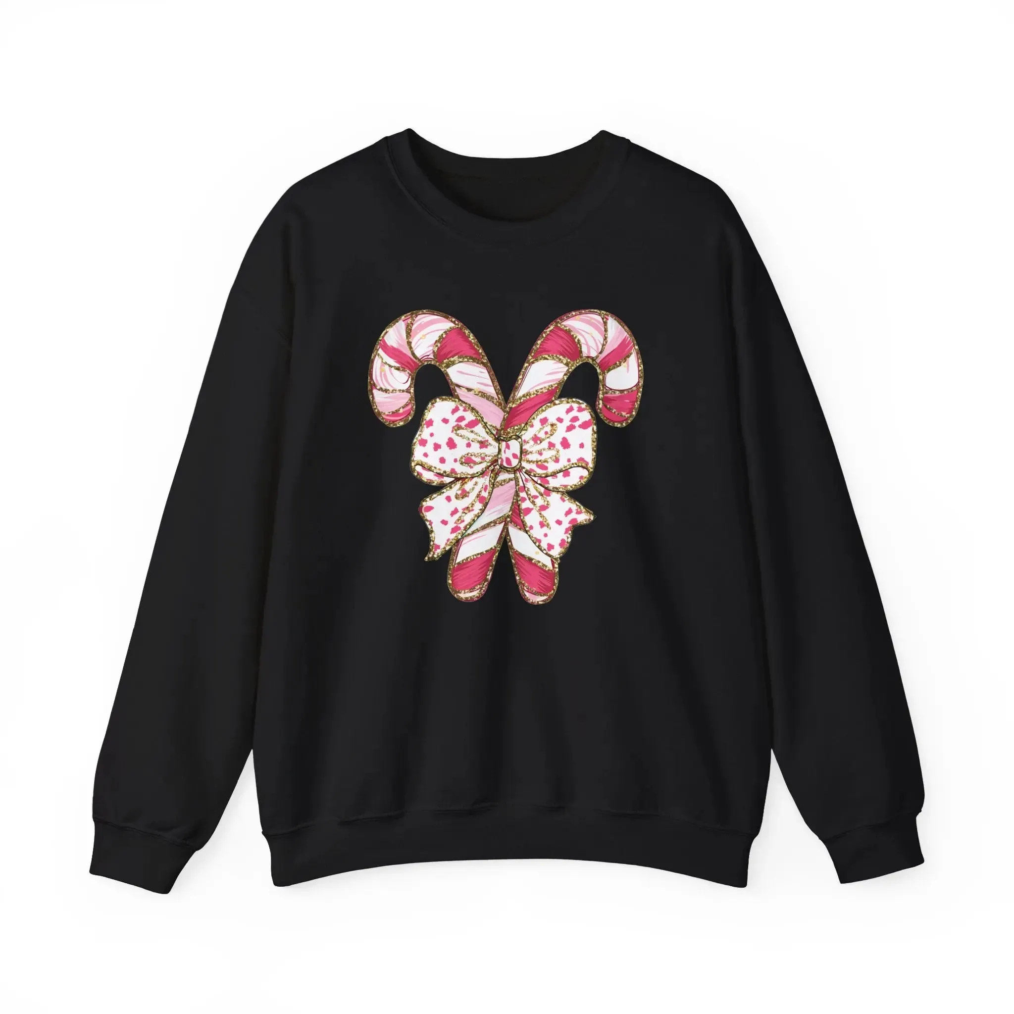 Candy Cane Womenswear Christmas Crewneck Cotton Sweatshirt