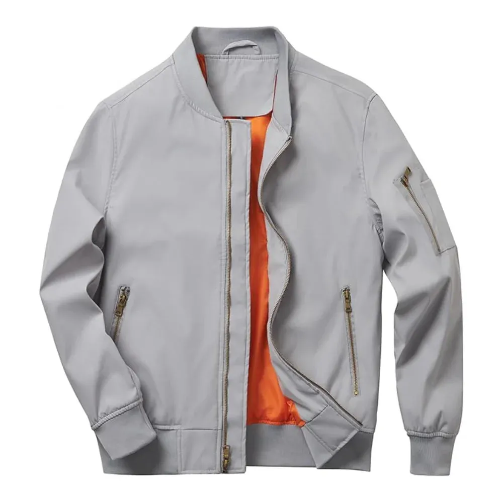 Casual Lightweight Windbreaker Bomber Jacket